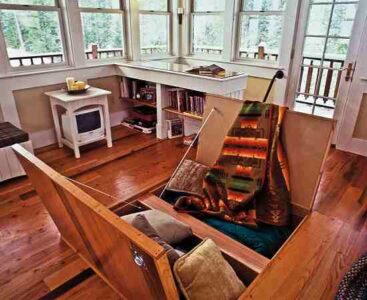 Living Room of Fire Tower Cabin
